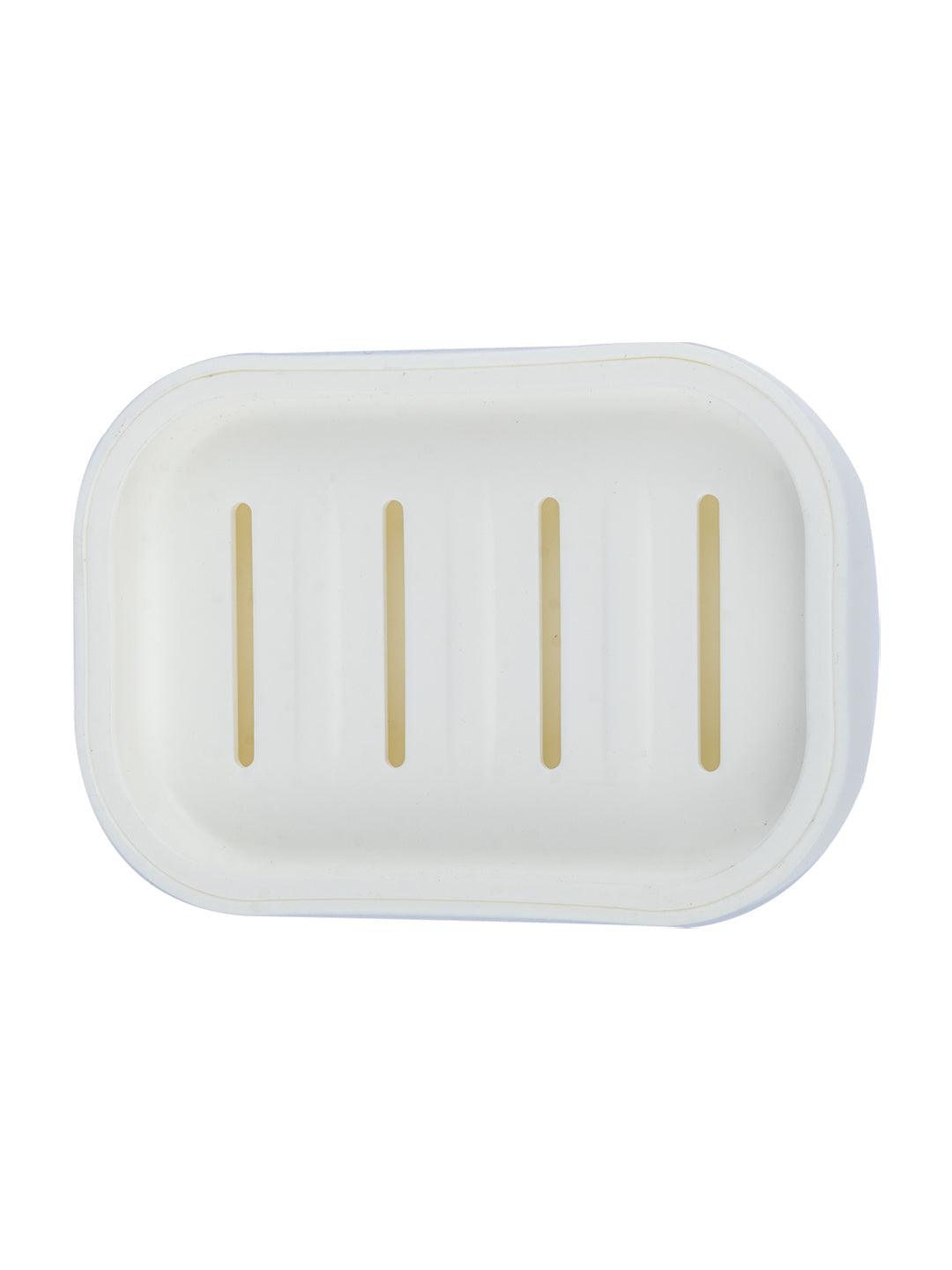 Plastic Soap Case for Bathroom Soap Dish - White