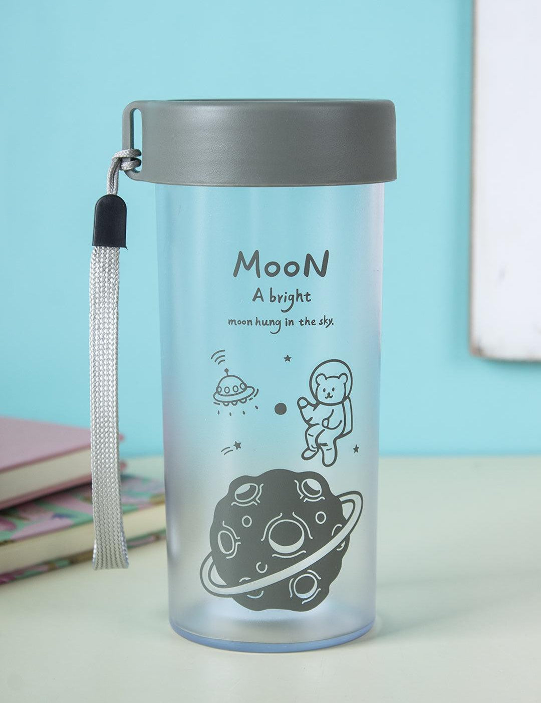 Plastic, Water Bottle 360 Ml, Bear In Outer Space, Glossy : Finish, Multicolor - MARKET 99