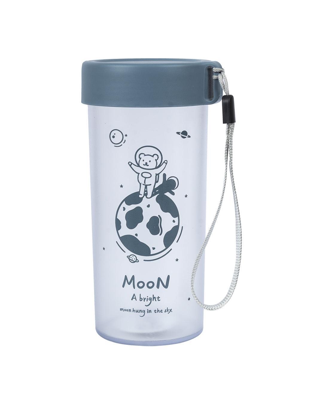 Plastic, Water Bottle 360 Ml, Bear In Outter Space, Glossy : Finish, Multicolor