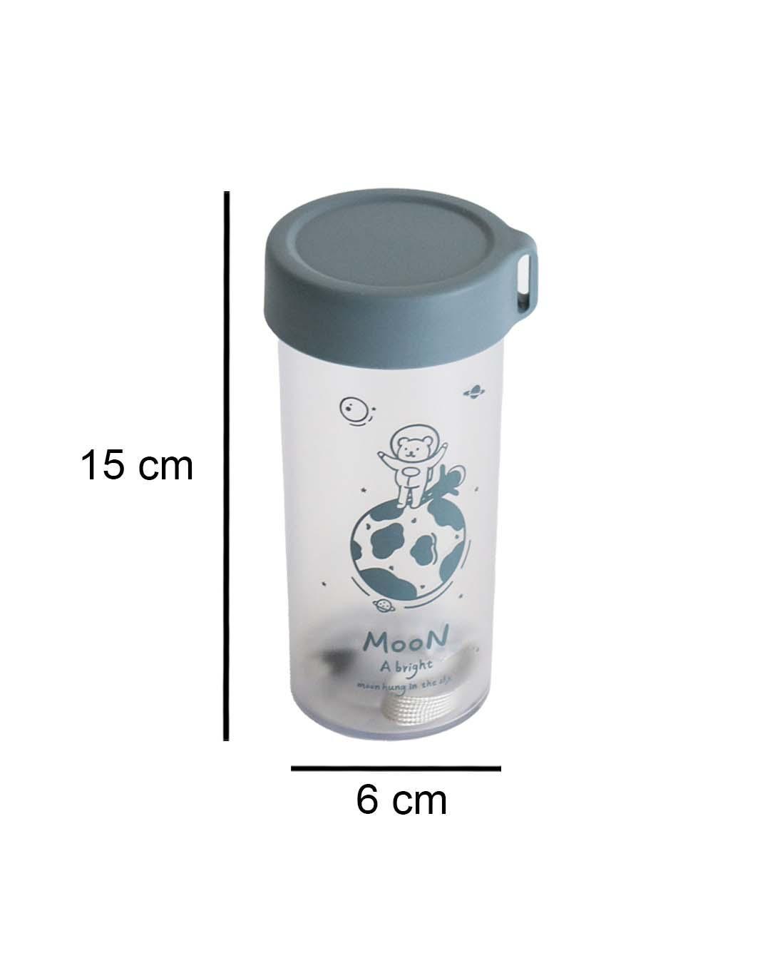 Plastic, Water Bottle 360 Ml, Bear In Outter Space, Glossy : Finish, Multicolor