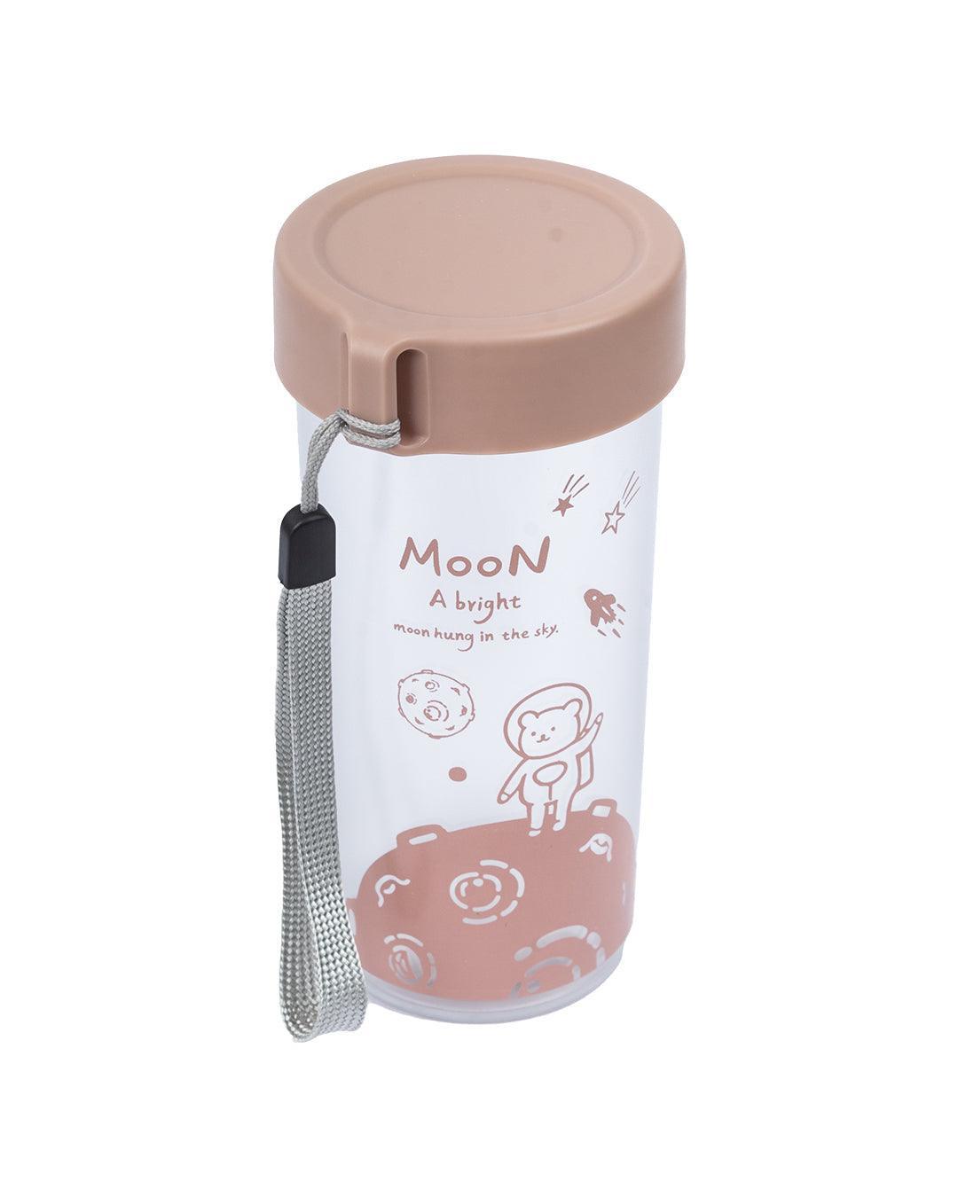 Plastic, Water Bottle 360 Ml, Bear In Outter Space, Glossy : Finish, Multicolor
