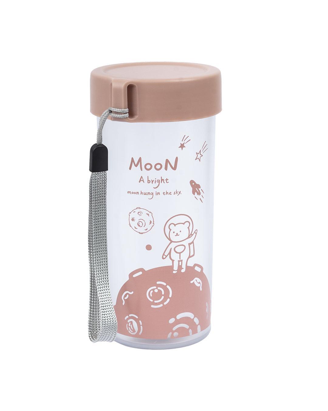 Plastic, Water Bottle 360 Ml, Bear In Outter Space, Glossy : Finish, Multicolor