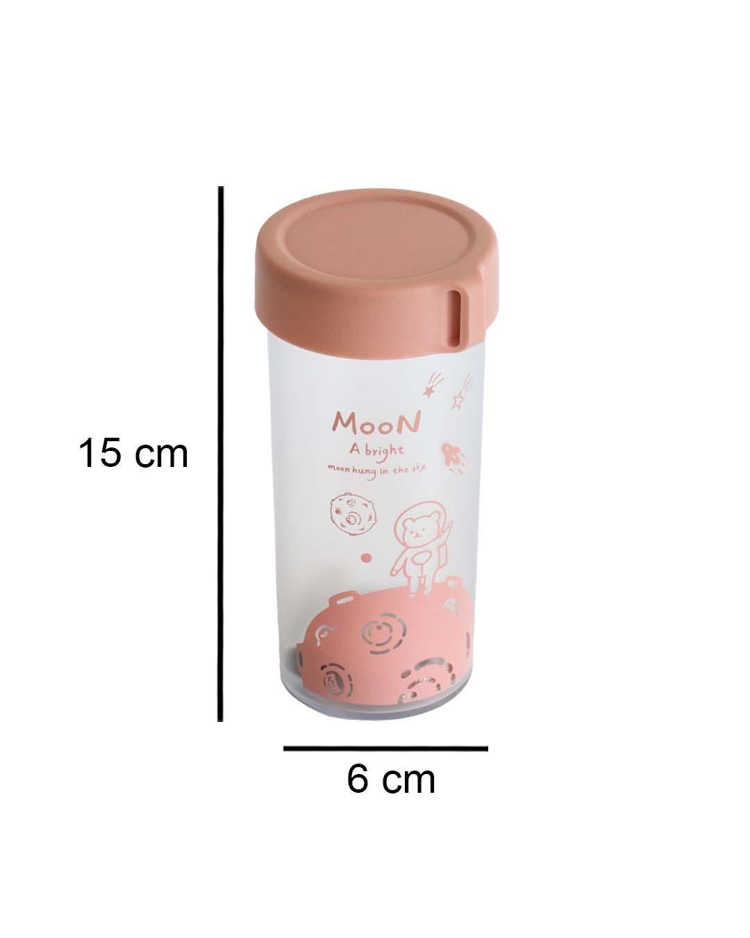 Plastic, Water Bottle 360 Ml, Bear In Outter Space, Glossy : Finish, Multicolor