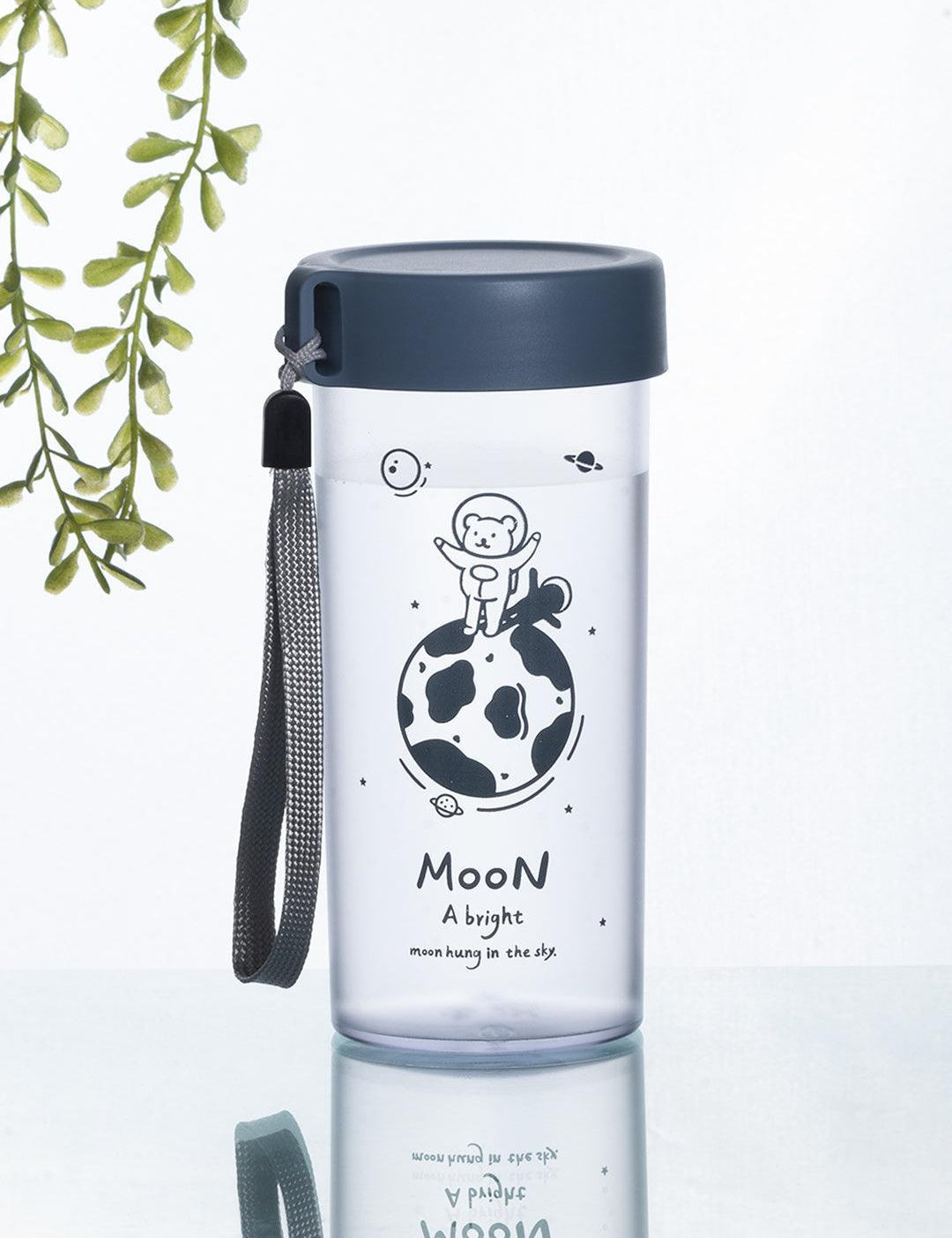 Plastic, Water Bottle 360 Ml, Bear In Outter Space, Glossy : Finish, Multicolor