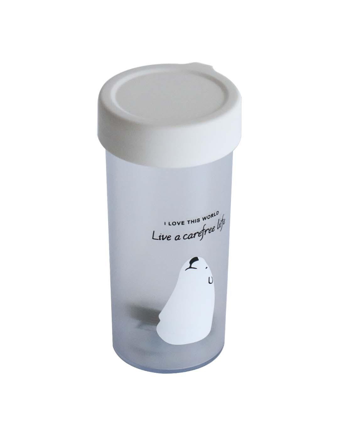 Plastic, Water Bottle 360 Ml, Polar Bear Print With Quotes, Glossy : Finish, Multicolor