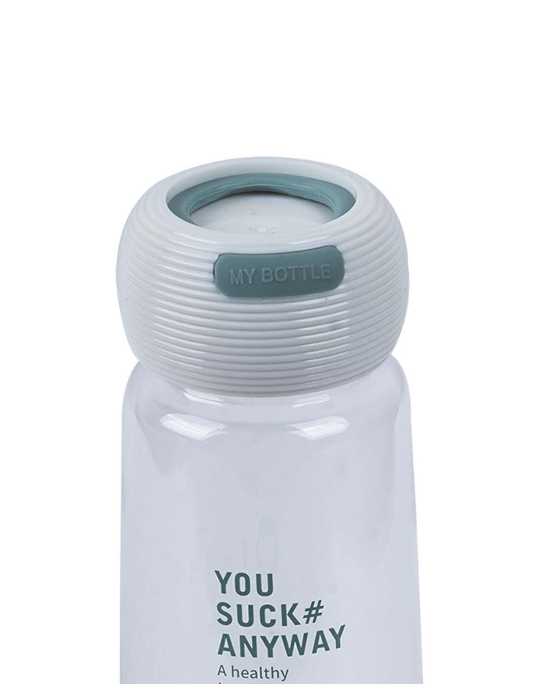 Plastic, Water Bottle 360 Ml, Quirky Quotes, Glossy : Finish, Multicolor