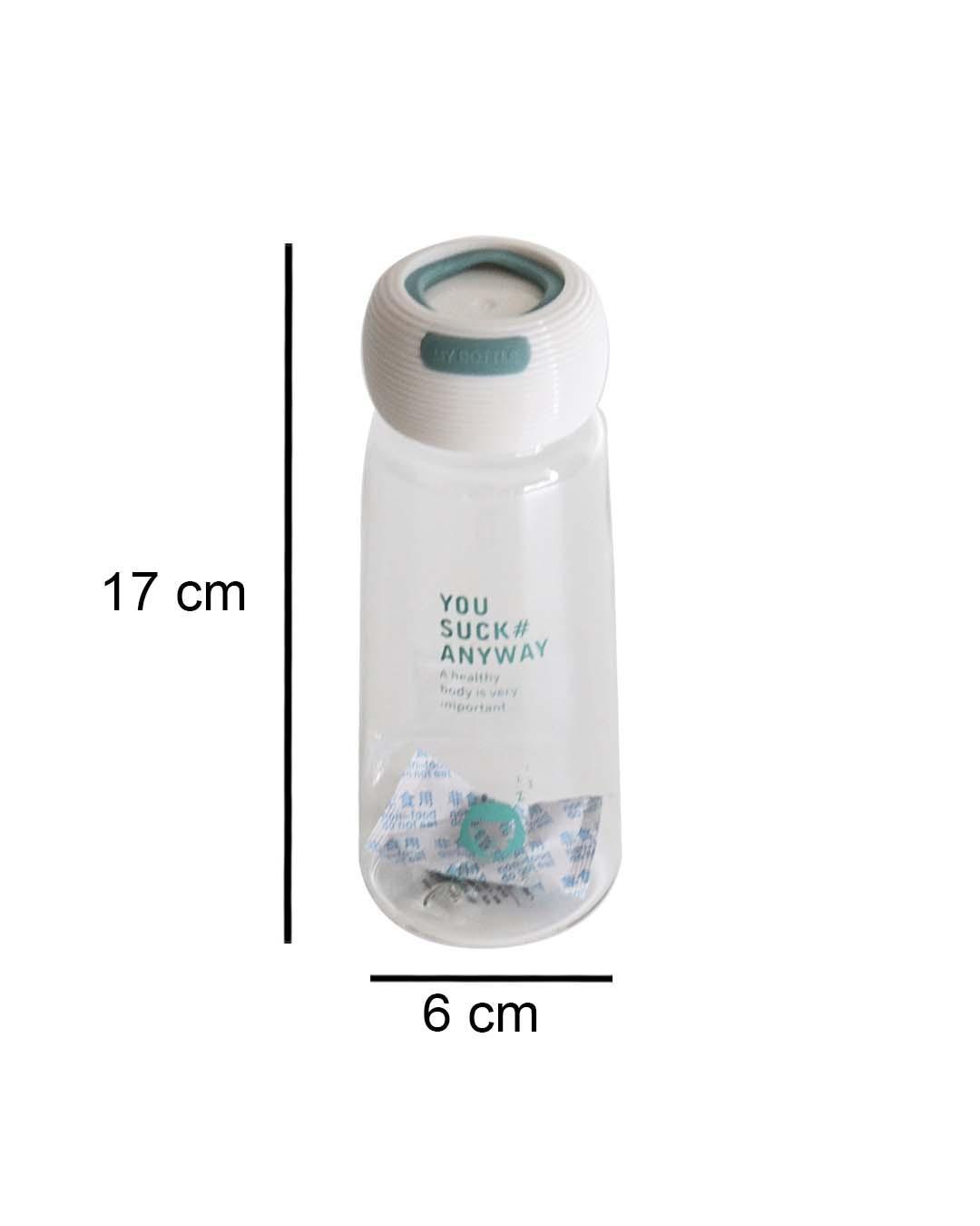 Plastic, Water Bottle 360 Ml, Quirky Quotes, Glossy : Finish, Multicolor