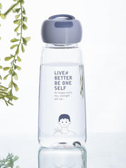 Plastic, Water Bottle 360 Ml, Quirky Quotes, Glossy : Finish, Multicolor
