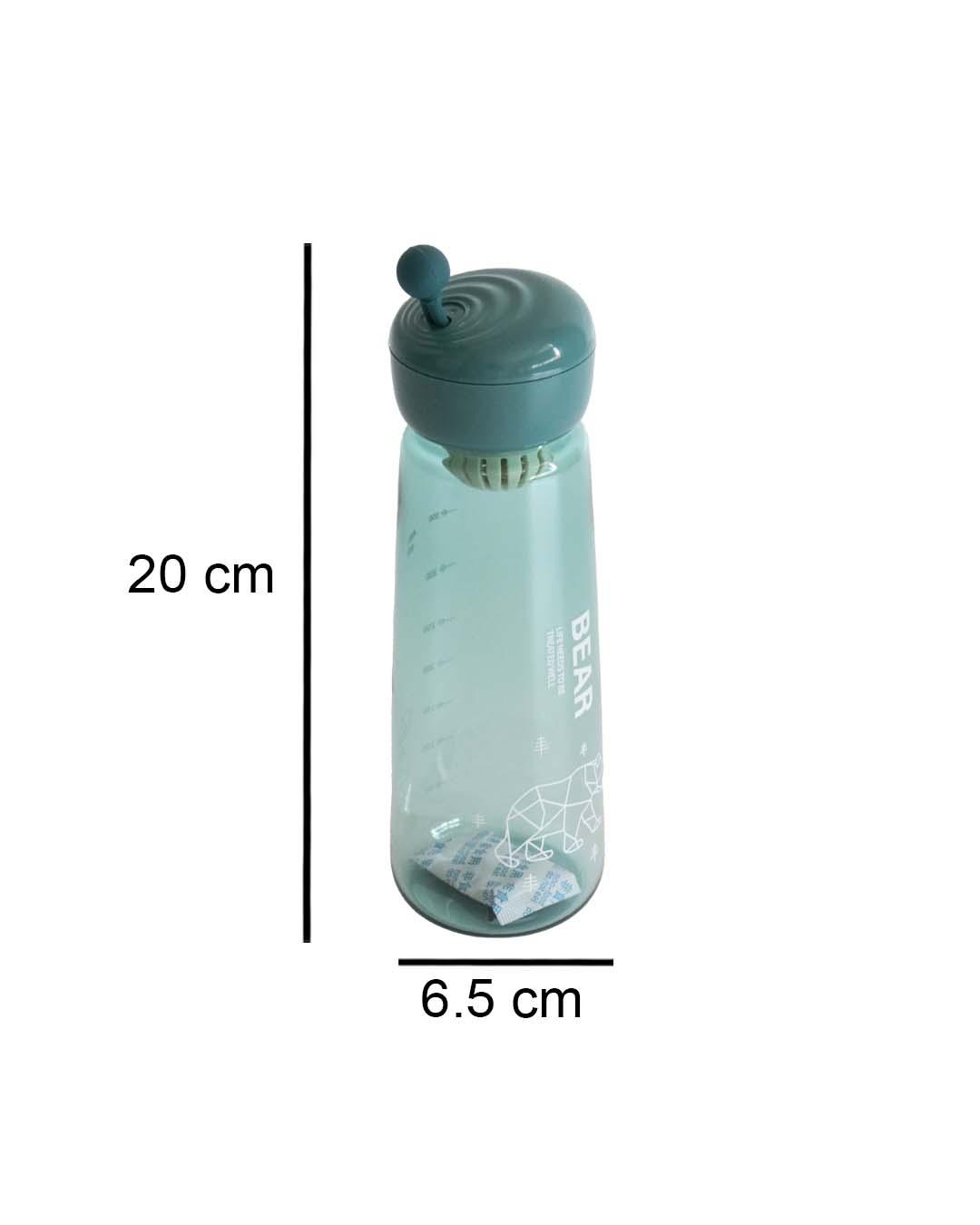 1pc 480ML Plastic Water Bottle, Clear Boat Pattern Water Bottle