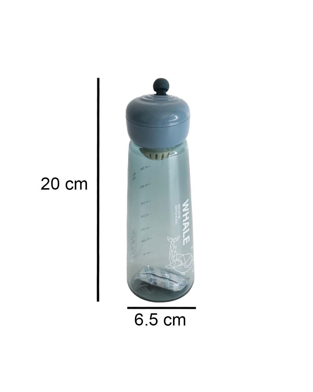 Plastic, Water Bottle 480 Ml, Whale Print, Glossy : Finish, Multicolor