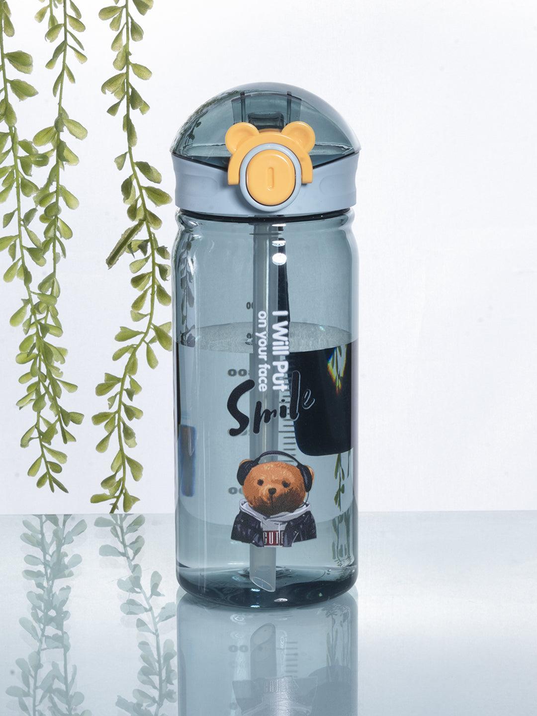 Plastic, Water Bottle 550 Ml, Bear And Quotes, Glossy : Finish, Multicolor
