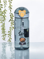 Plastic, Water Bottle 550 Ml, Bear And Quotes, Glossy : Finish, Multicolor