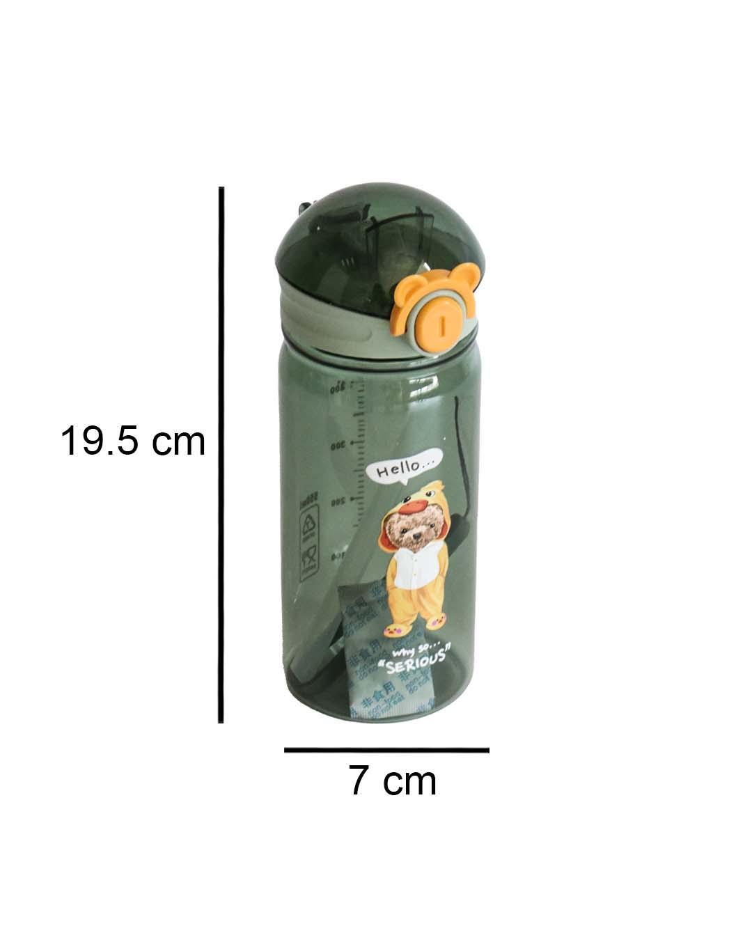 Plastic, Water Bottle 550 Ml, Bear And Quotes, Glossy : Finish, Multicolor
