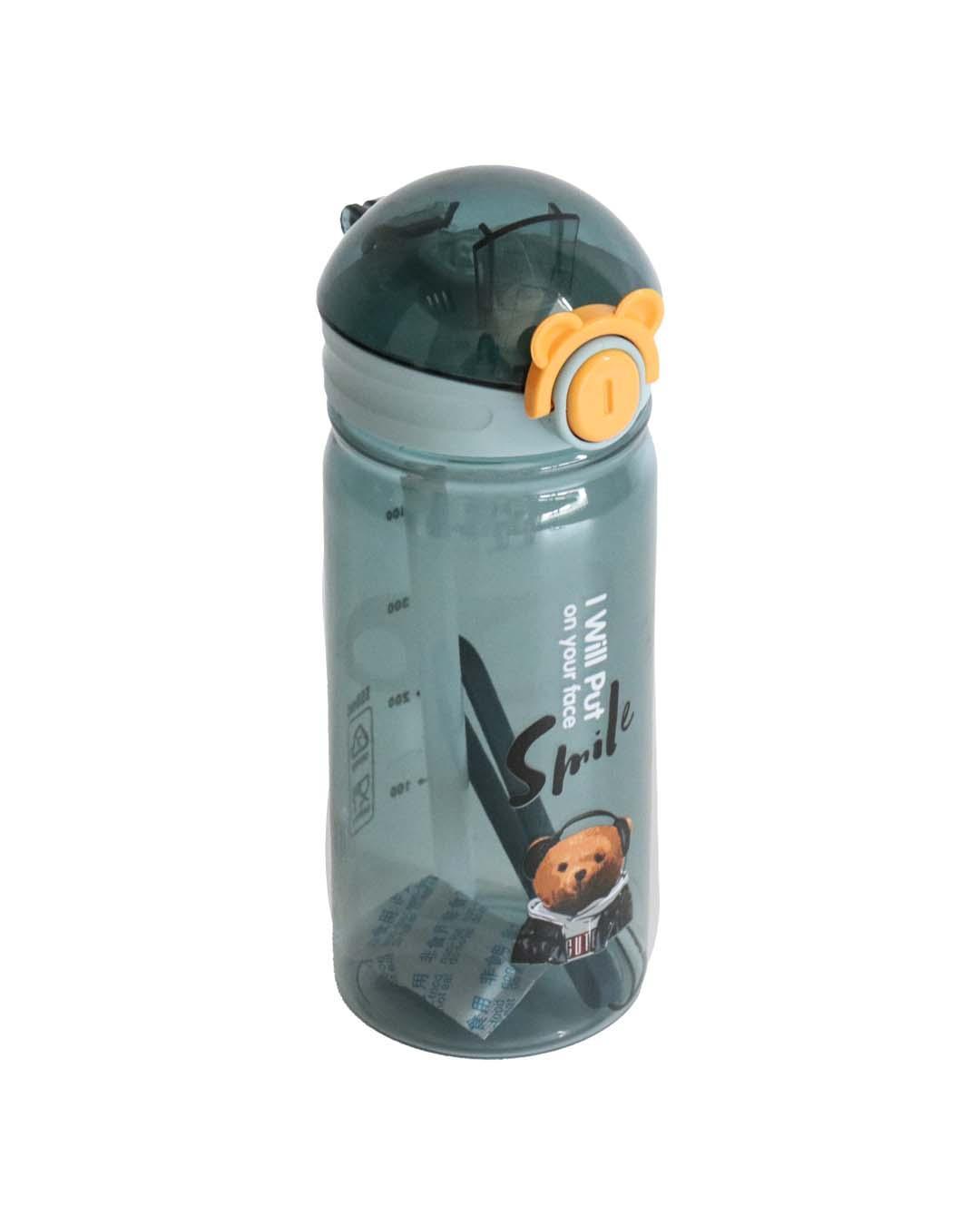 Plastic, Water Bottle 550 Ml, Bear And Quotes, Glossy : Finish, Multicolor