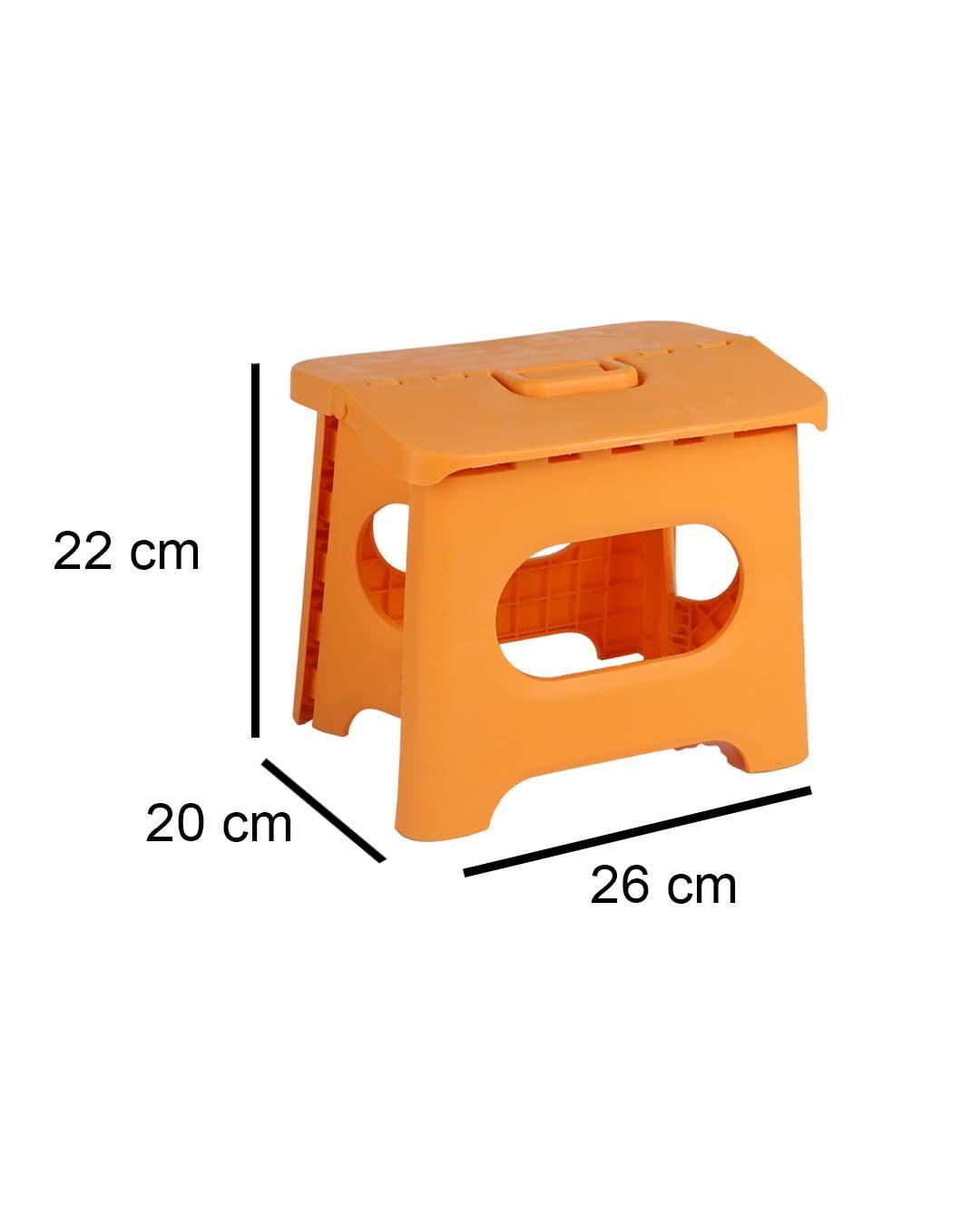 Plastic, Folding Stool, Solid, Matt : Finish, Multicolor