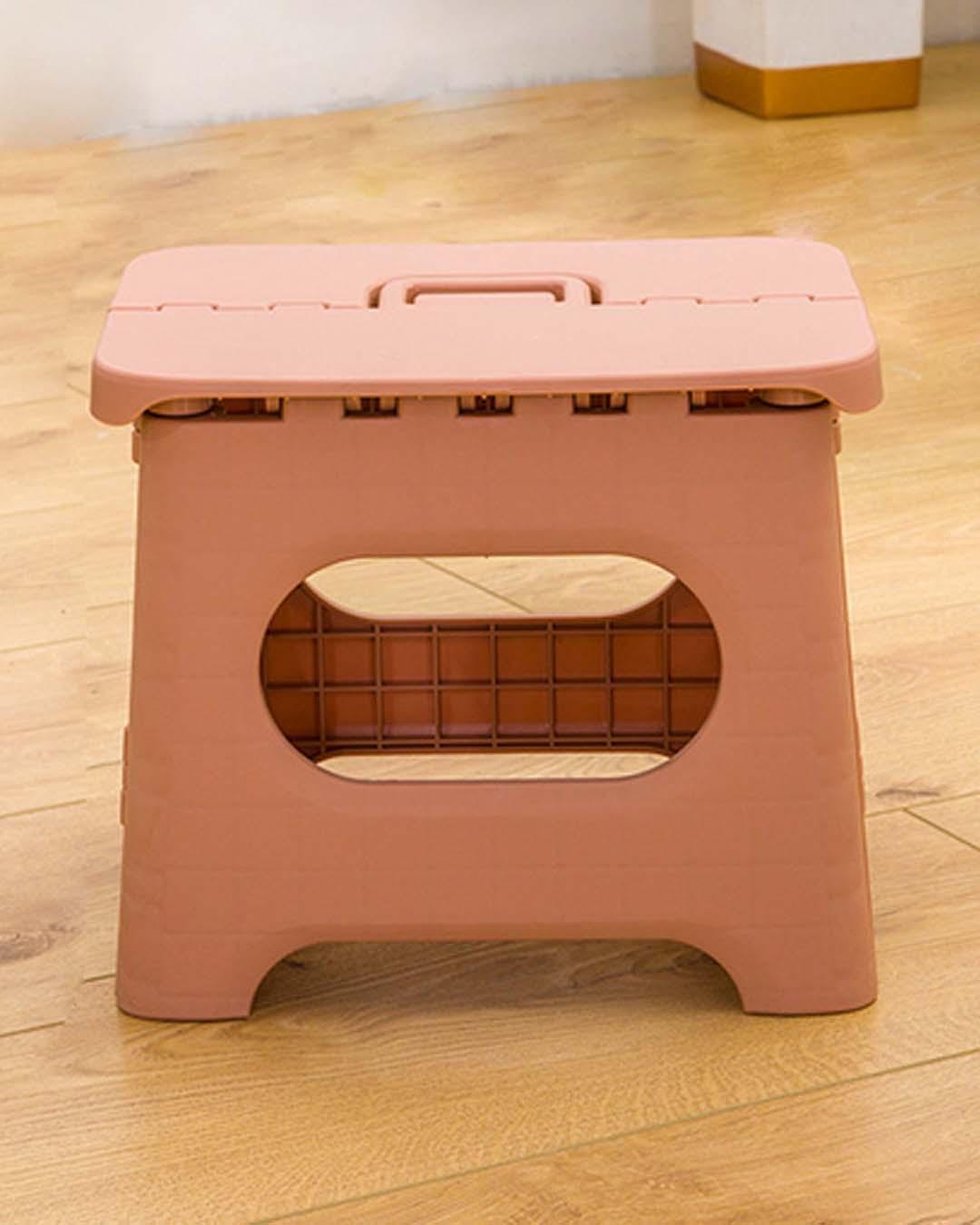 Plastic, Folding Stool, Solid, Matt : Finish, Multicolor