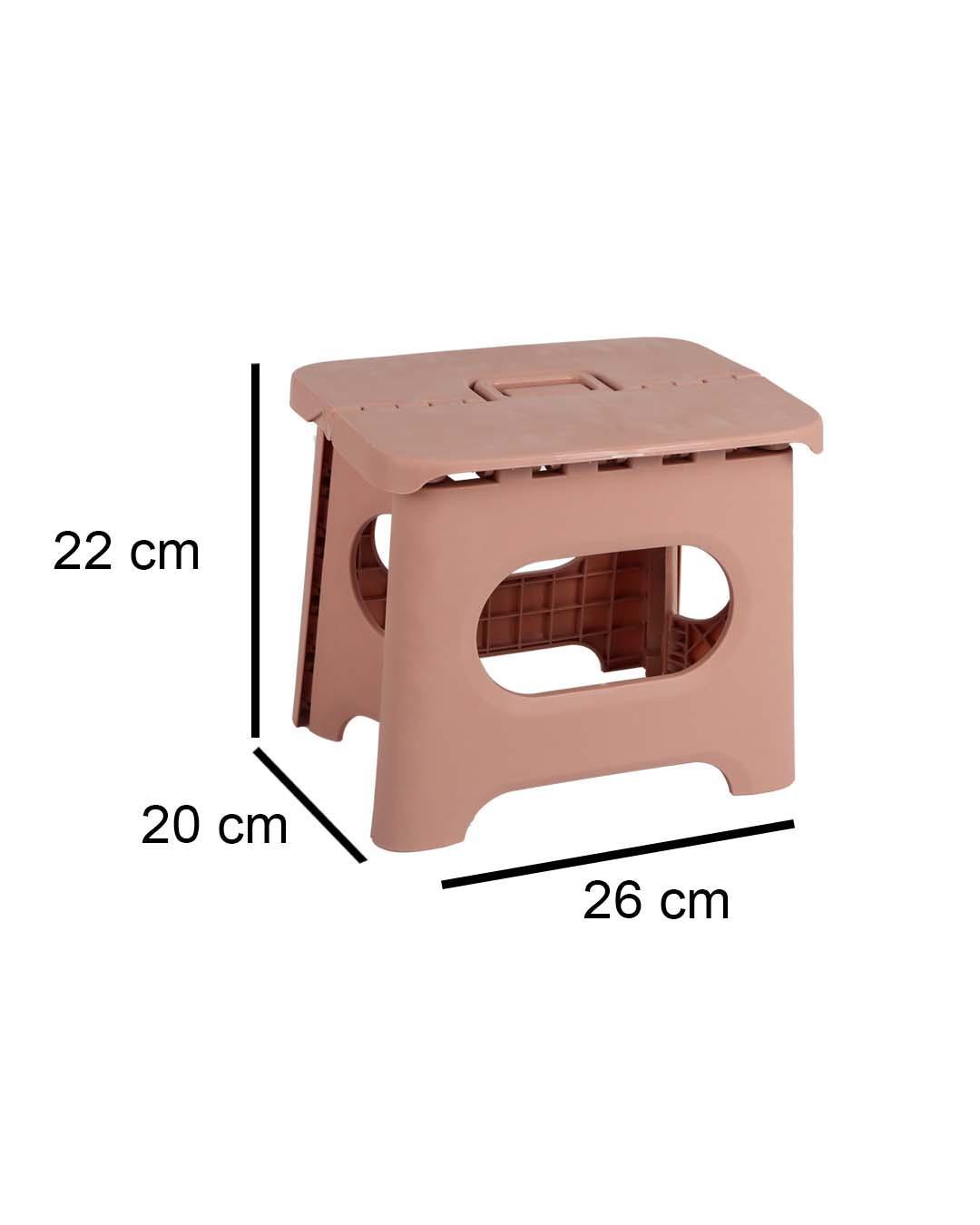 Plastic, Folding Stool, Solid, Matt : Finish, Multicolor