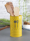 Yellow Ladle Holder with Polka Dot