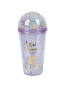 Polystyrene , Sipper With Straw  450 Ml, Colorfull Thermacol Balls, Glossy : Finish, Multicolor