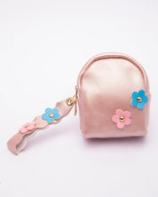 Pouch, with Studded Design, Keychain, Coin Purse, Pink, Rexine - MARKET 99