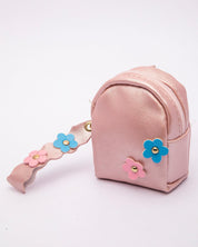 Pouch, with Studded Design, Keychain, Coin Purse, Pink, Rexine - MARKET 99