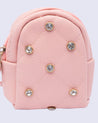 Pouch, with Studded Design, Keychain, Coin Purse, Wallet, Pink, Rexine - MARKET 99