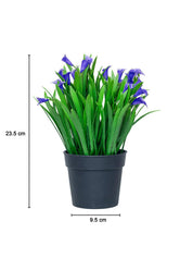 Purple Artificial Flower With Pot - MARKET 99