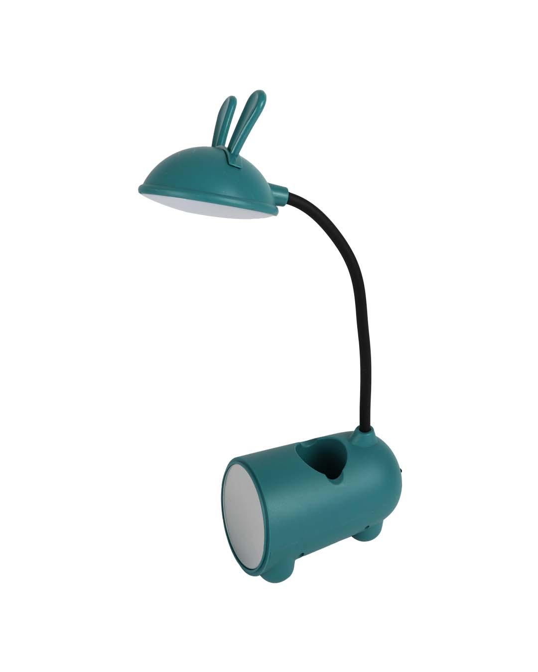 Rabbit Kids LED Study Lamp, Deep Sea Green, Plastic & Iron - MARKET 99