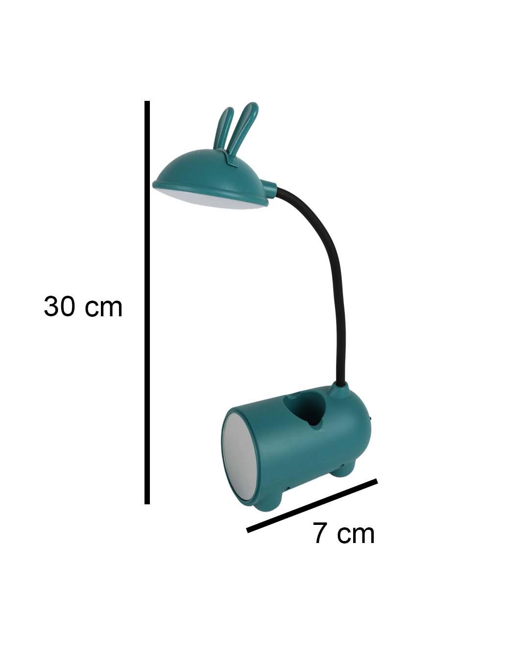 Rabbit Kids LED Study Lamp, Deep Sea Green, Plastic & Iron - MARKET 99