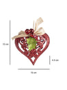 Red Heart - Christmas Hanging Ornaments- Heart Set Of 2 Pcs - MARKET 99