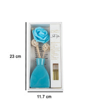 Reed Diffuser Set, Lemon Fragrance Pot & Reed Stick, Blue, Ceramic, 30 mL - MARKET 99