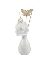 Reed Diffuser Set, Lily Fragrance Pot & Reed Stick, White, Ceramic, 30 mL - MARKET 99