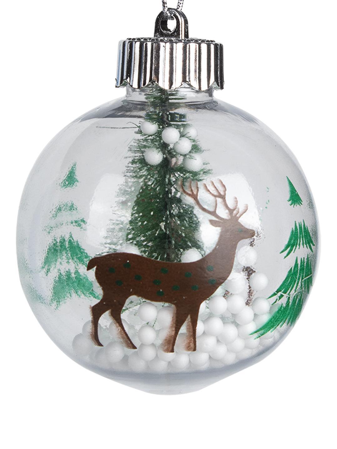 Reindeer Print - Christmas Hanging Ball Set Of 2 - MARKET 99