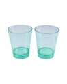 Reusable Tumbler Glasses, Green, Polystyrene, Set of 2, 400 mL - MARKET 99