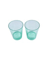 Reusable Tumbler Glasses, Green, Polystyrene, Set of 2, 400 mL - MARKET 99