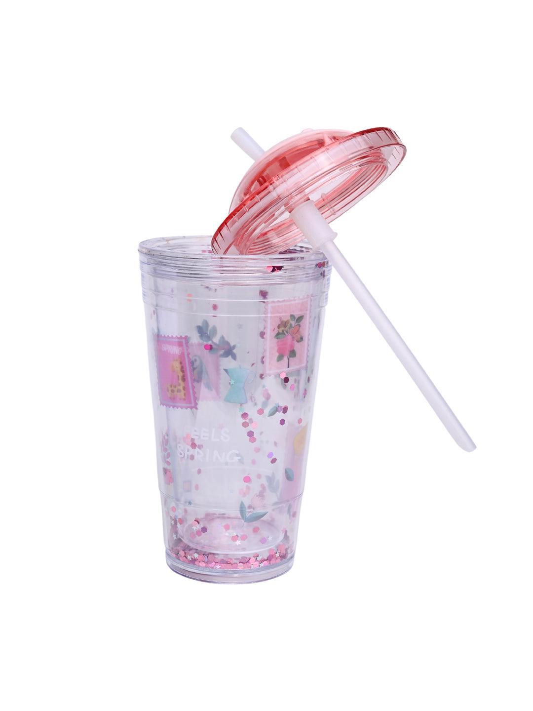 Reuseable Tumbler Sipper Cup - Pink, 450mL - MARKET 99