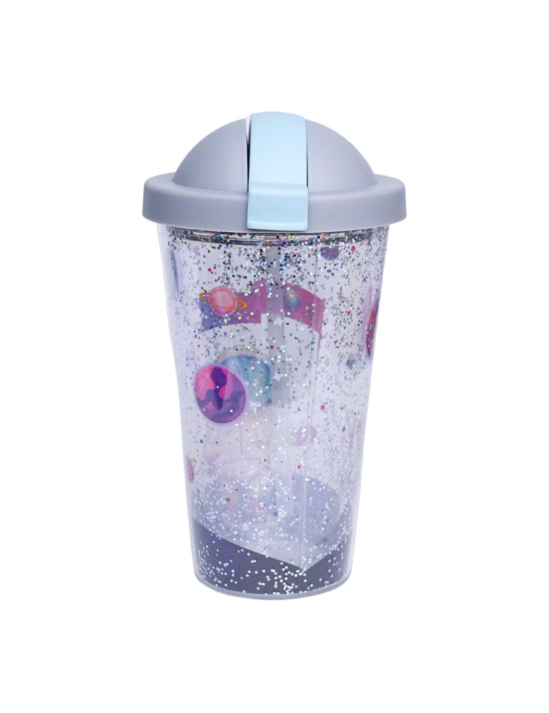 Reuseable Tumbler Sipper Cup With Lid - Grey, 450mL - MARKET 99