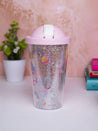 Reuseable Tumbler Sipper Cup With Lid - Pink, 450mL - MARKET 99