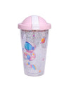 Reuseable Tumbler Sipper Cup With Lid - Pink, 450mL - MARKET 99