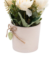 Rose Fake Flowers With Light Pink Pot - MARKET 99