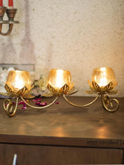 Diwali Decoration Item 3 LOTUS T-LITE HOLDER