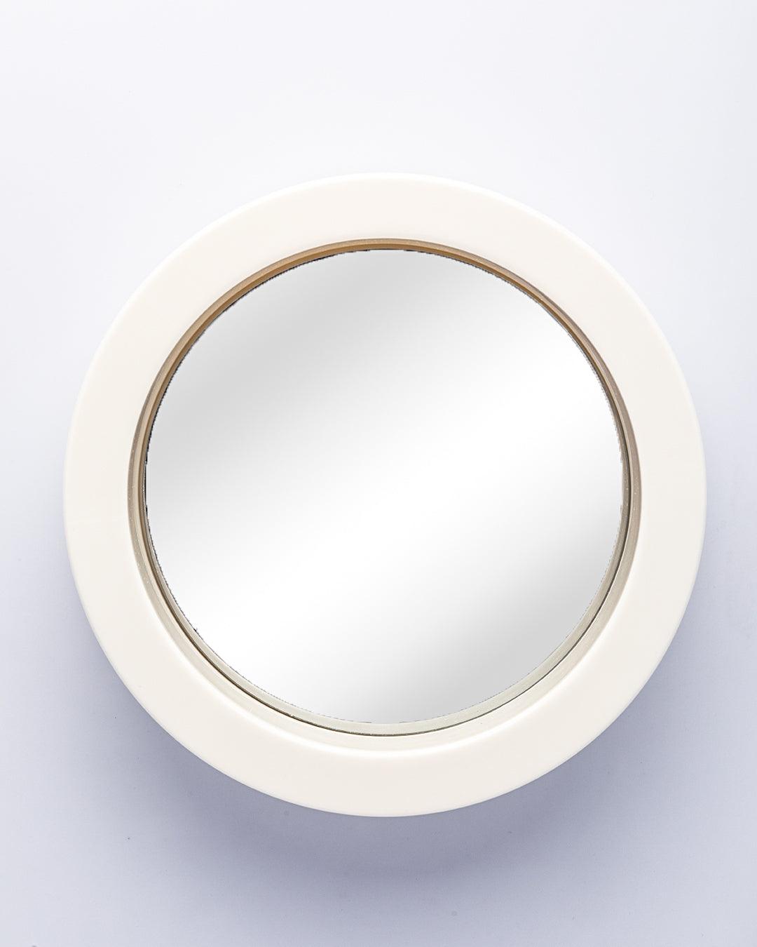 Round Mirror, White, Plastic, Set of 3 - MARKET 99