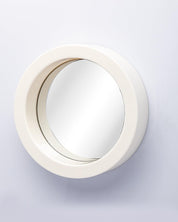 Round Mirror, White, Plastic, Set of 3 - MARKET 99