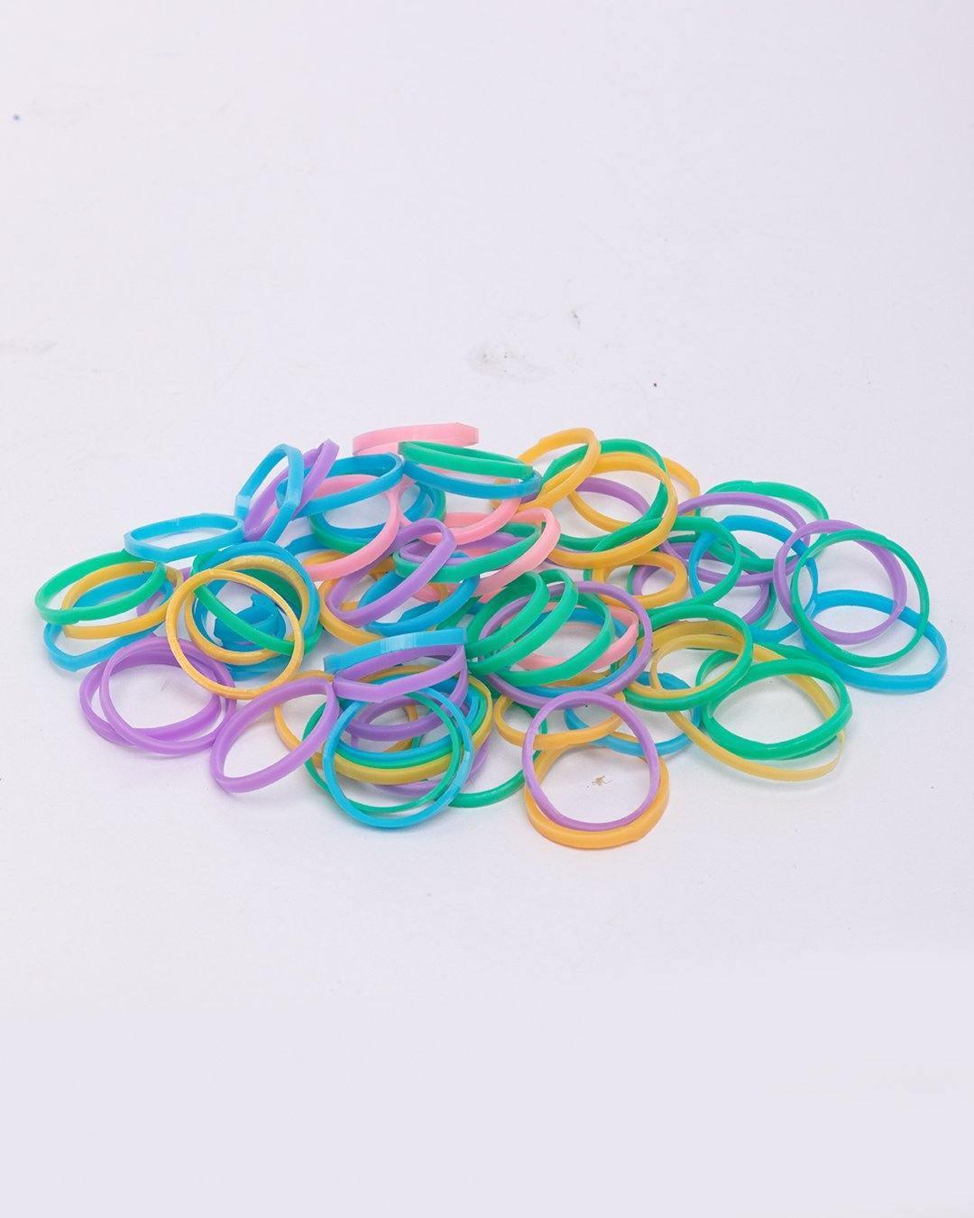 Rubber Bands, Multicolour, Rubber, Pack of 250 - MARKET 99