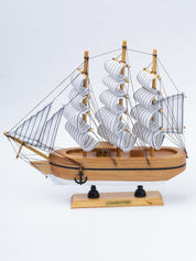 Sailing Boat Decorative Showpiece - Brown - MARKET 99