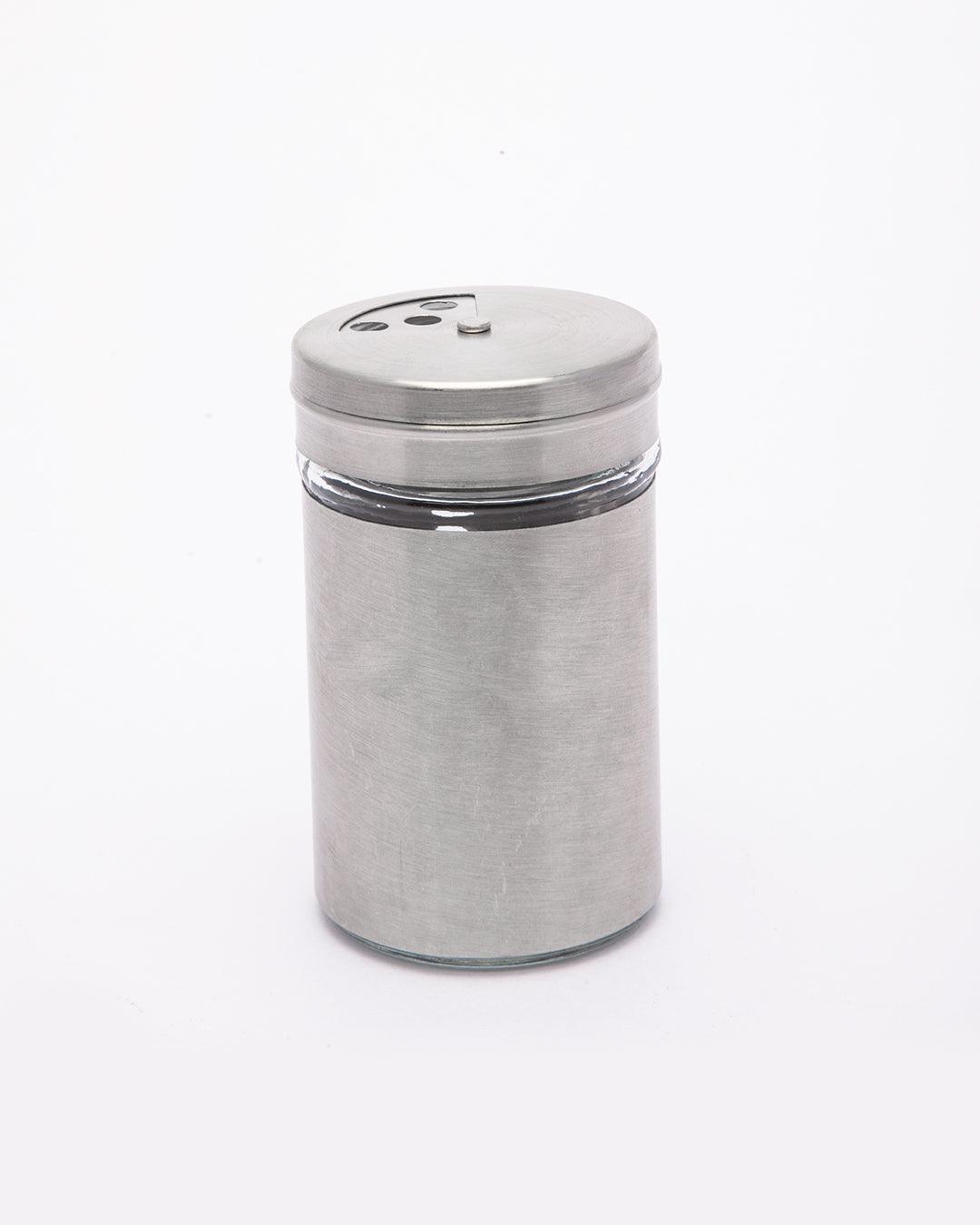 Salt & Pepper Set, Silver, Stainless Steel, Glass, Set of 2, 100 mL - MARKET 99