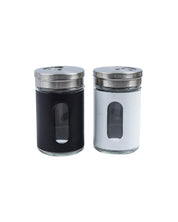 Salt & Pepper Shaker, Black & White, Stainless Steel & Glass, Set of 2 - MARKET 99