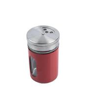 Salt & Pepper Shaker, Red & Silver, Stainless Steel, Set of 2 - MARKET 99