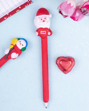 Santa Claus Bobble Head Ball Pens (Assorted Colour, Set Of 3) - MARKET 99