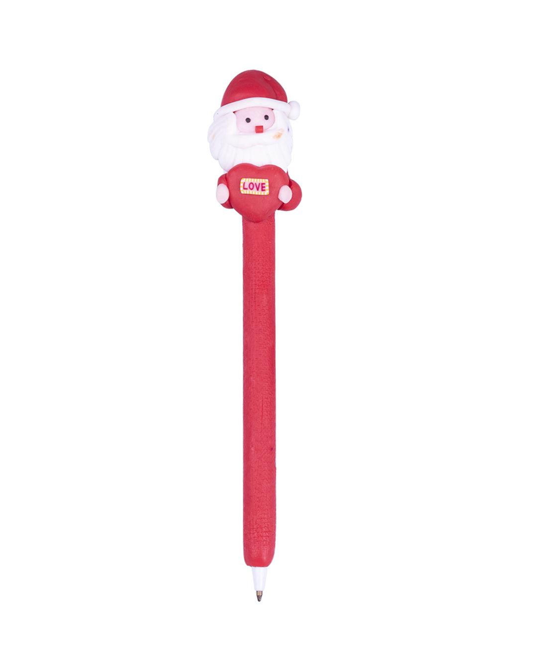 Santa Claus Bobble Head Ball Pens (Assorted Colour, Set Of 3) - MARKET 99